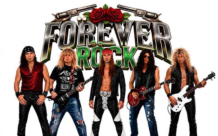 Vous aimez Poison, Mötley Crüe et Guns N' Roses? Forever Rock, c'est cinq musiciens passionnés qui recréent toute l'énergie, l'attitude et la puissance de ces trois légendes du rock des années 80. Trois groupes légendaires. Un seul spectacle. Leur mission : donner un spectacle électrisant pour vous offrir une soirée rock inoubliable!